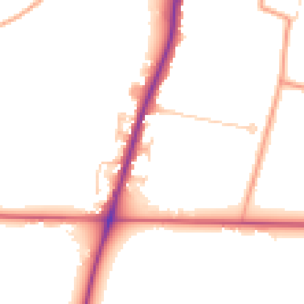 Daytime road noise heatmap for ME15 0BQ