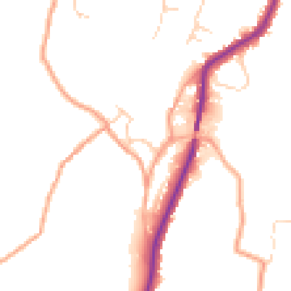 Daytime road noise heatmap for ME15 0BT
