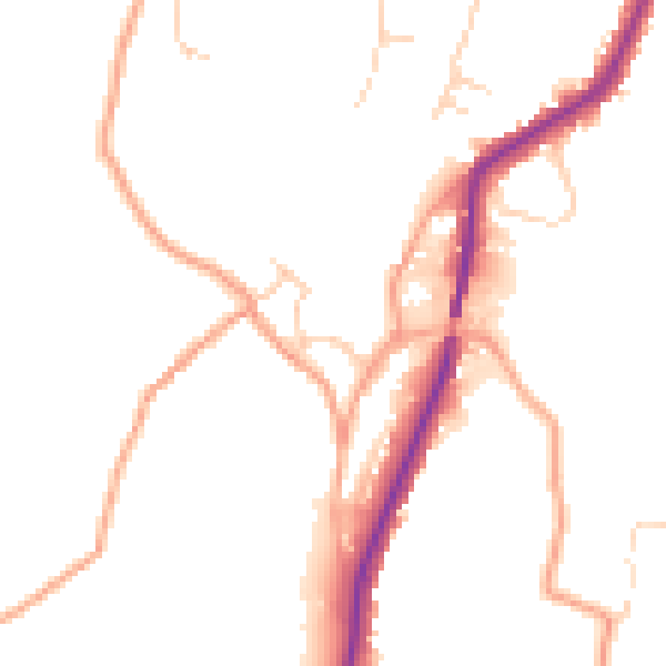 Daytime road noise heatmap for ME15 0BU