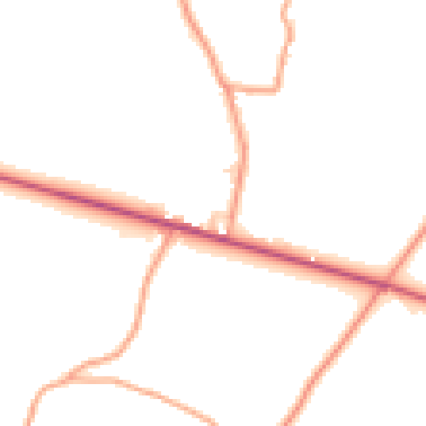 Daytime road noise heatmap for ME15 0BW
