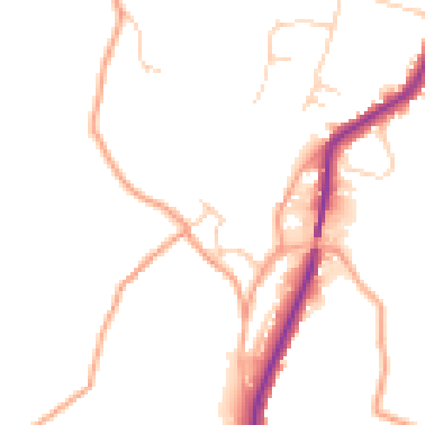 Daytime road noise heatmap for ME15 0BY