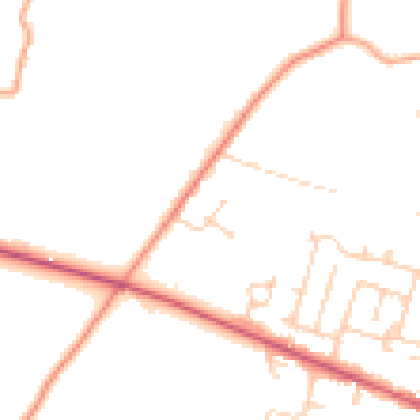 Daytime road noise heatmap for ME15 0DE