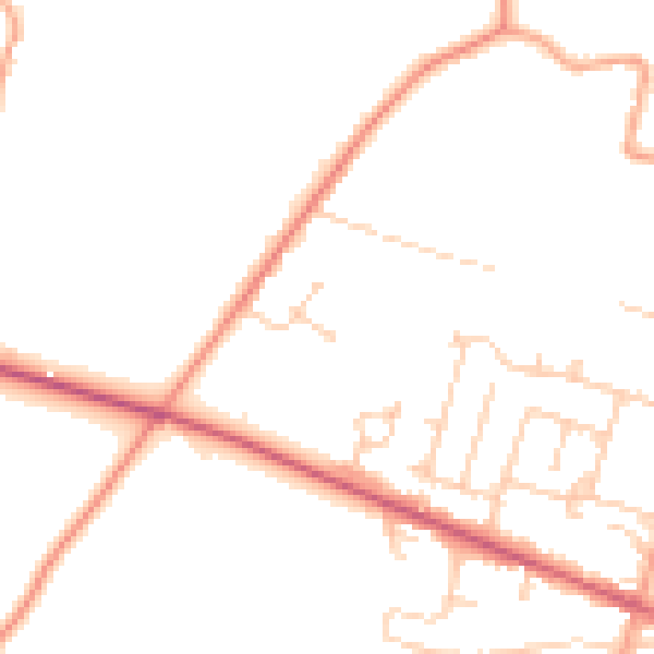 Daytime road noise heatmap for ME15 0DF