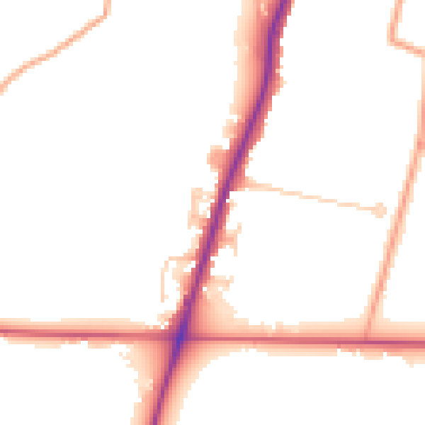 Daytime road noise heatmap for ME15 0DS