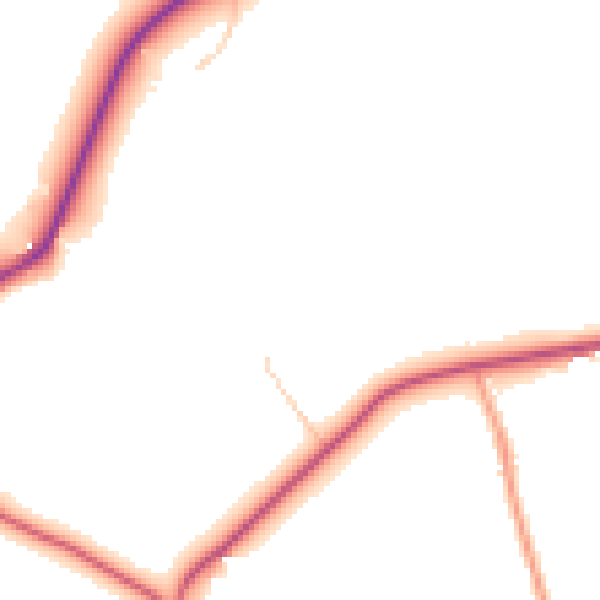 Daytime road noise heatmap for ME15 0DT