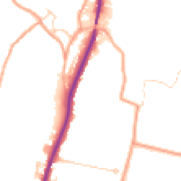 Daytime road noise heatmap for ME15 0DW