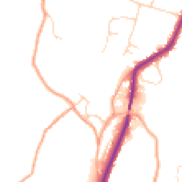 Daytime road noise heatmap for ME15 0EA