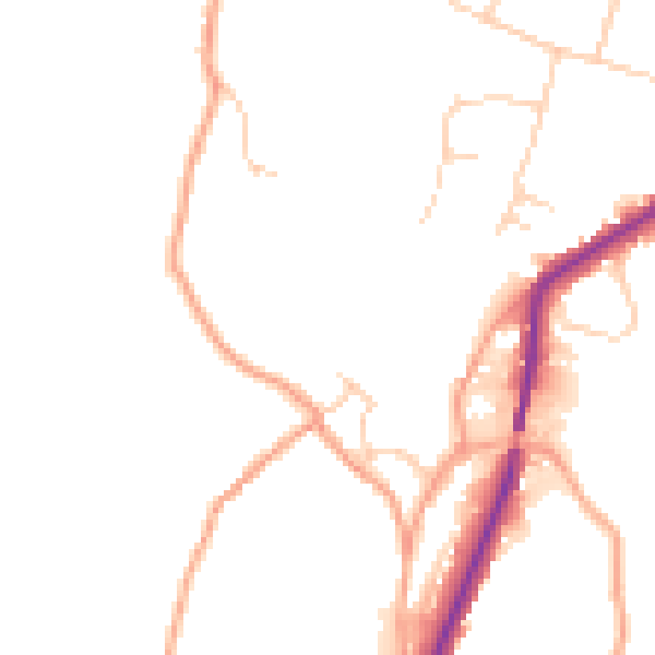 Daytime road noise heatmap for ME15 0EB