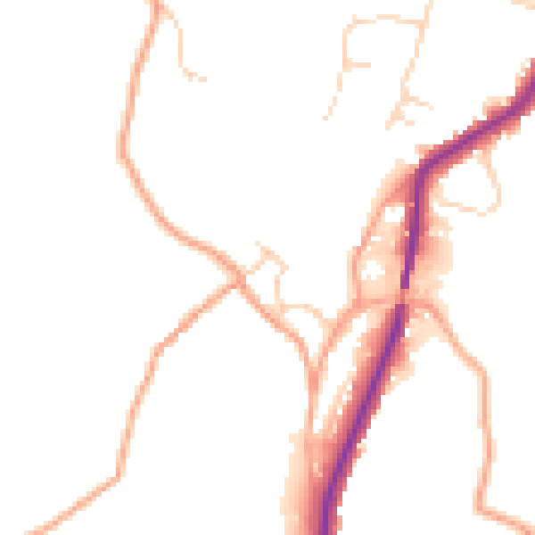 Daytime road noise heatmap for ME15 0ED