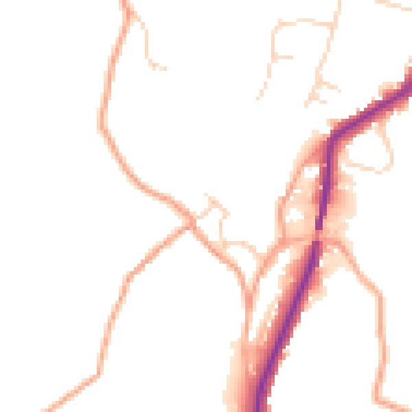Daytime road noise heatmap for ME15 0EE
