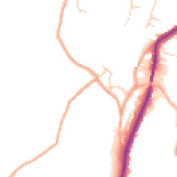 Daytime road noise heatmap for ME15 0EH