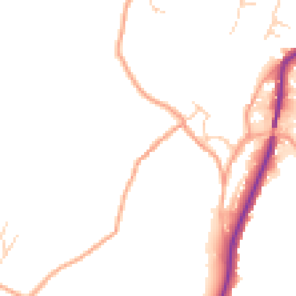 Daytime road noise heatmap for ME15 0EJ