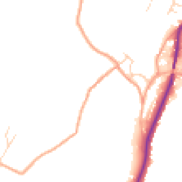 Daytime road noise heatmap for ME15 0EL