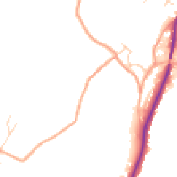 Daytime road noise heatmap for ME15 0EN