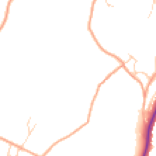 Daytime road noise heatmap for ME15 0EP