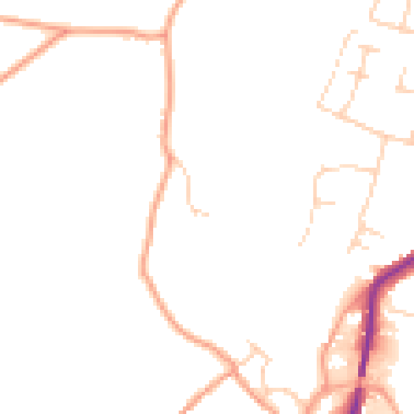Daytime road noise heatmap for ME15 0ET