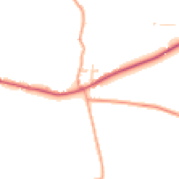 Daytime road noise heatmap for ME15 0HF