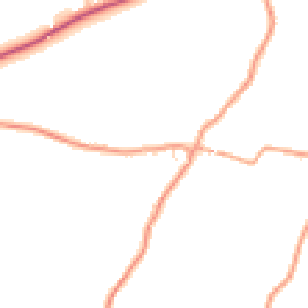 Daytime road noise heatmap for ME15 0HJ