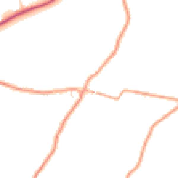 Daytime road noise heatmap for ME15 0HR