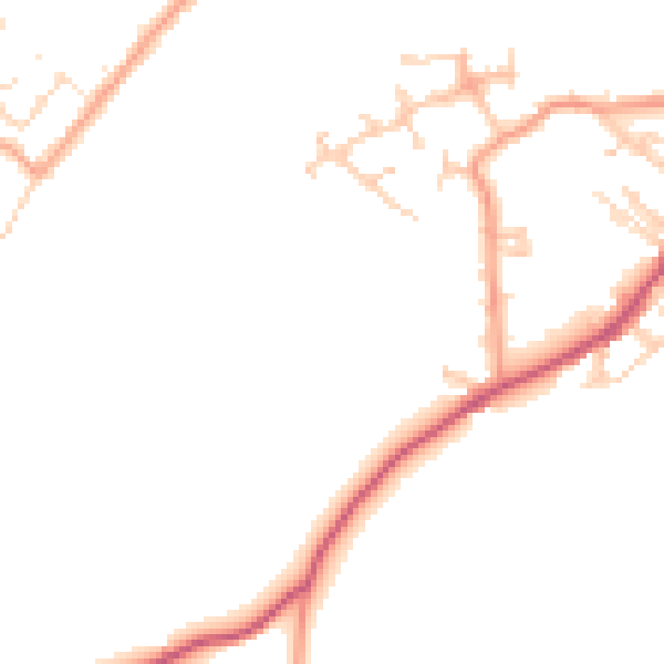 Daytime road noise heatmap for ME15 0JB