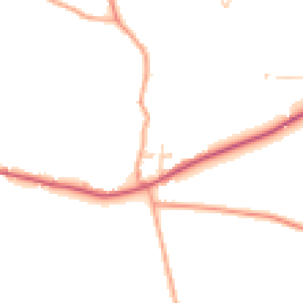 Daytime road noise heatmap for ME15 0JE