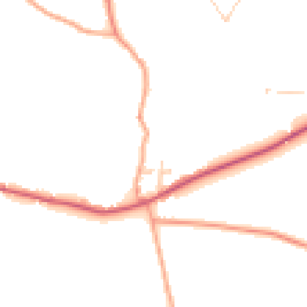 Daytime road noise heatmap for ME15 0JG