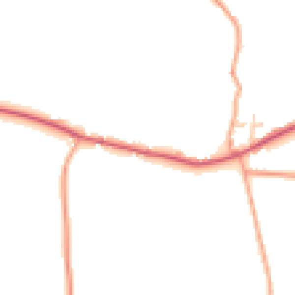 Daytime road noise heatmap for ME15 0JN
