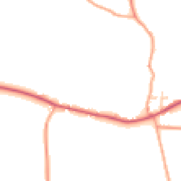 Daytime road noise heatmap for ME15 0JR