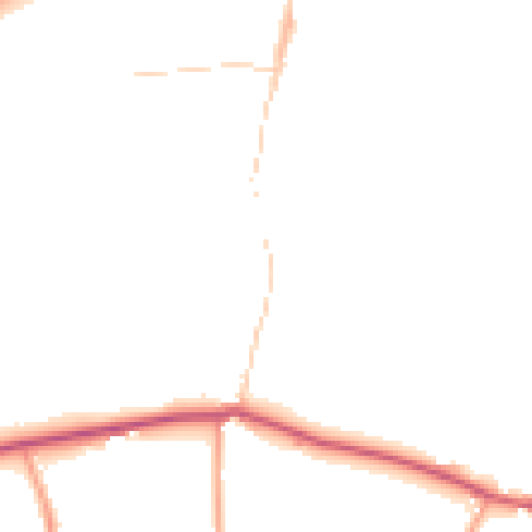 Daytime road noise heatmap for ME15 0LB