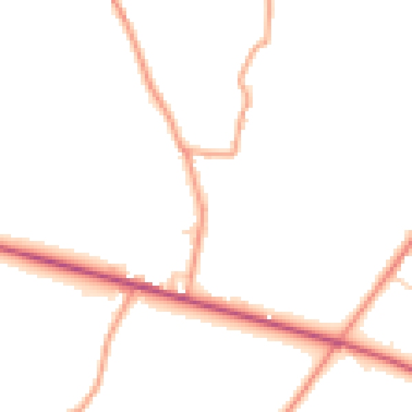 Daytime road noise heatmap for ME15 0LJ