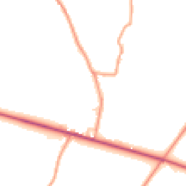 Daytime road noise heatmap for ME15 0LQ