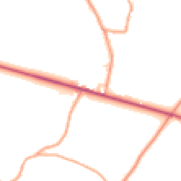 Daytime road noise heatmap for ME15 0LR