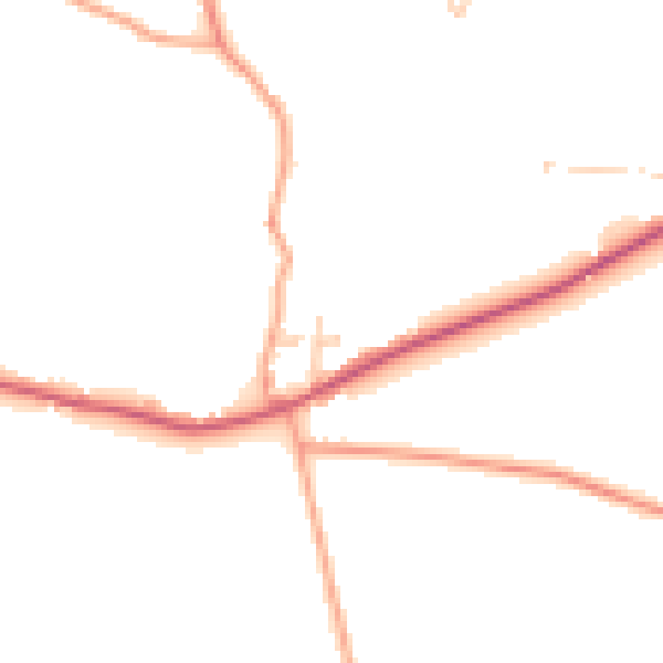 Daytime road noise heatmap for ME15 0LW