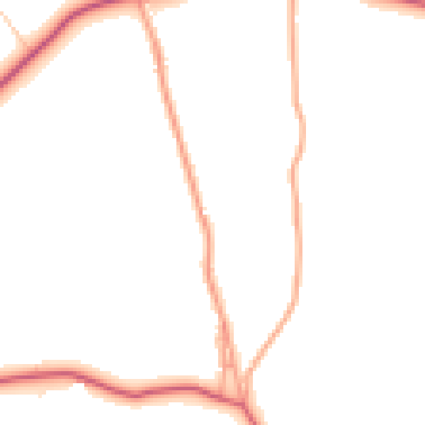 Daytime road noise heatmap for ME15 0NY