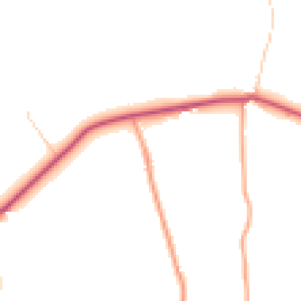 Daytime road noise heatmap for ME15 0PA