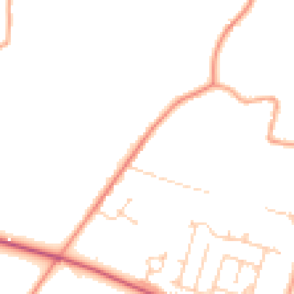 Daytime road noise heatmap for ME15 0PT