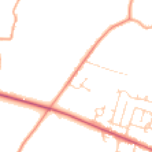 Daytime road noise heatmap for ME15 0PU