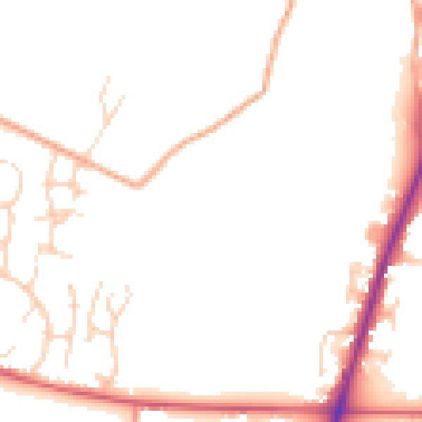 Daytime road noise heatmap for ME15 0QF