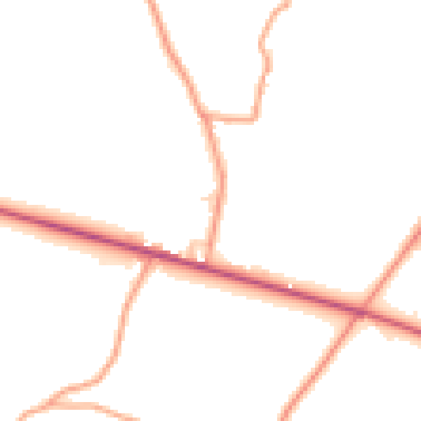 Daytime road noise heatmap for ME15 0TA