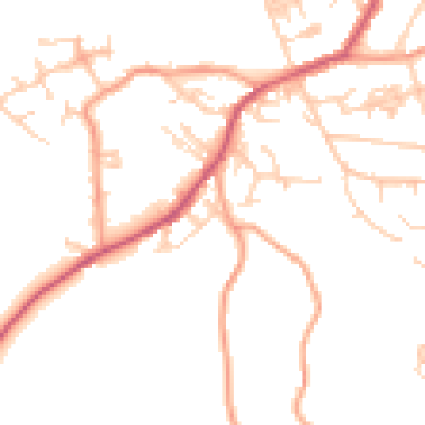 Daytime road noise heatmap for ME15 6AD