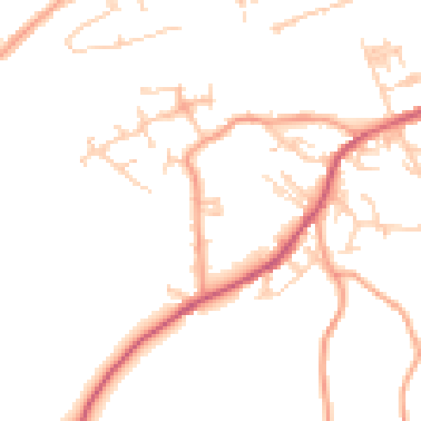 Daytime road noise heatmap for ME15 6AN