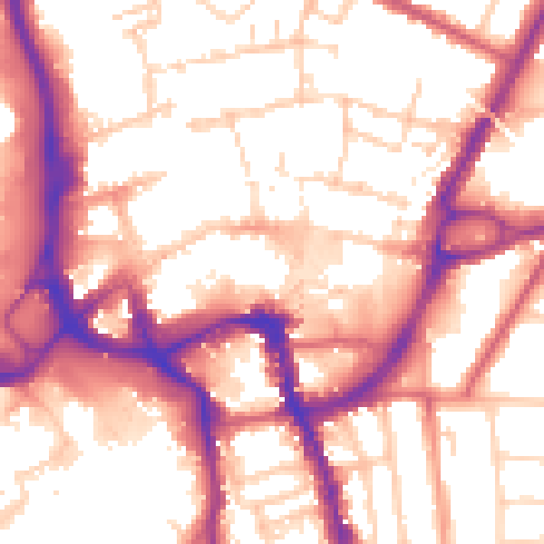 Daytime road noise heatmap for ME15 6AP