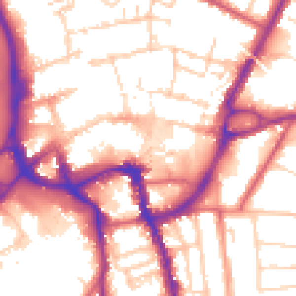 Daytime road noise heatmap for ME15 6AR