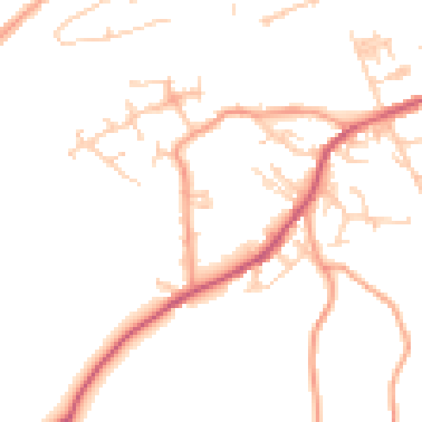 Daytime road noise heatmap for ME15 6AY