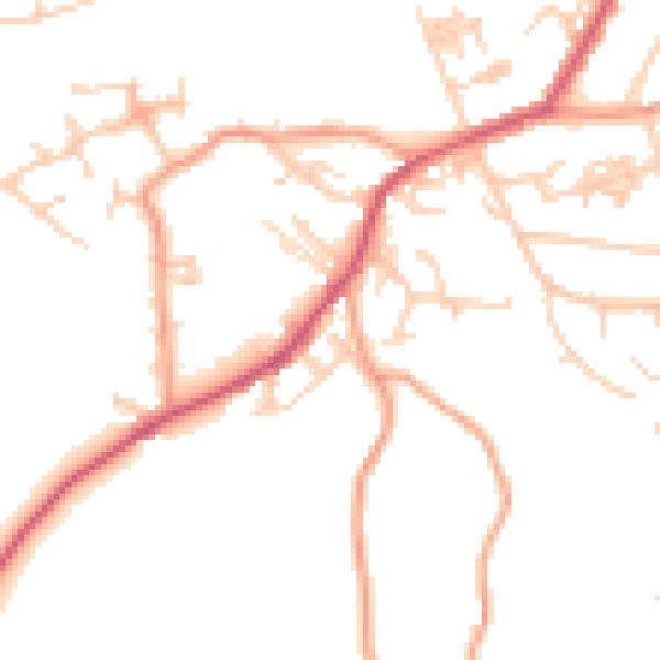 Daytime road noise heatmap for ME15 6BF