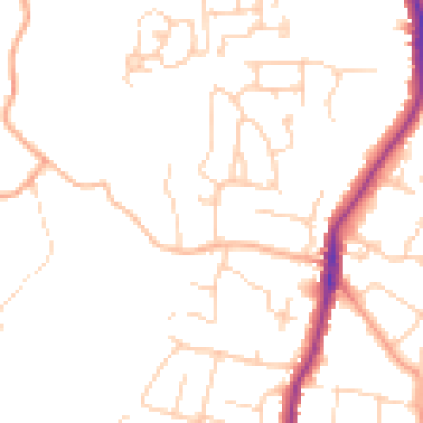 Daytime road noise heatmap for ME15 6BH
