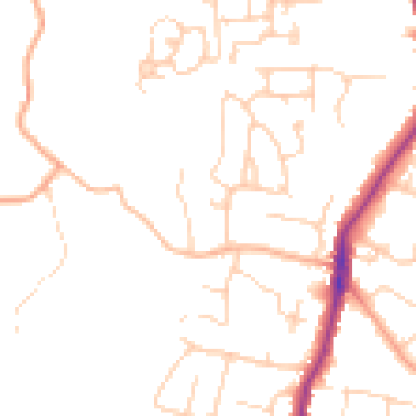 Daytime road noise heatmap for ME15 6BJ