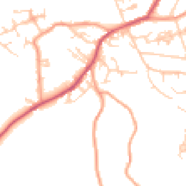Daytime road noise heatmap for ME15 6BP