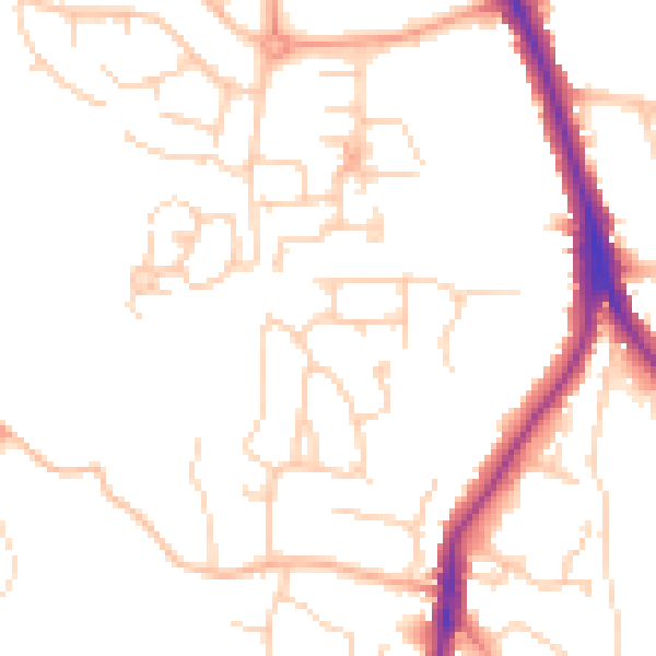 Daytime road noise heatmap for ME15 6BS