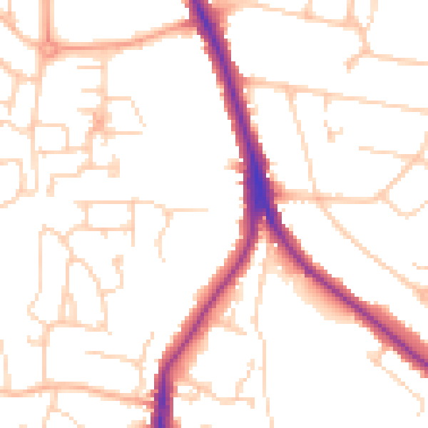 Daytime road noise heatmap for ME15 6EA